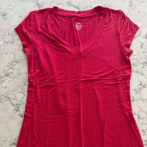 Mossimo Supply Co. Red V-Neck Short Sleeve Tee